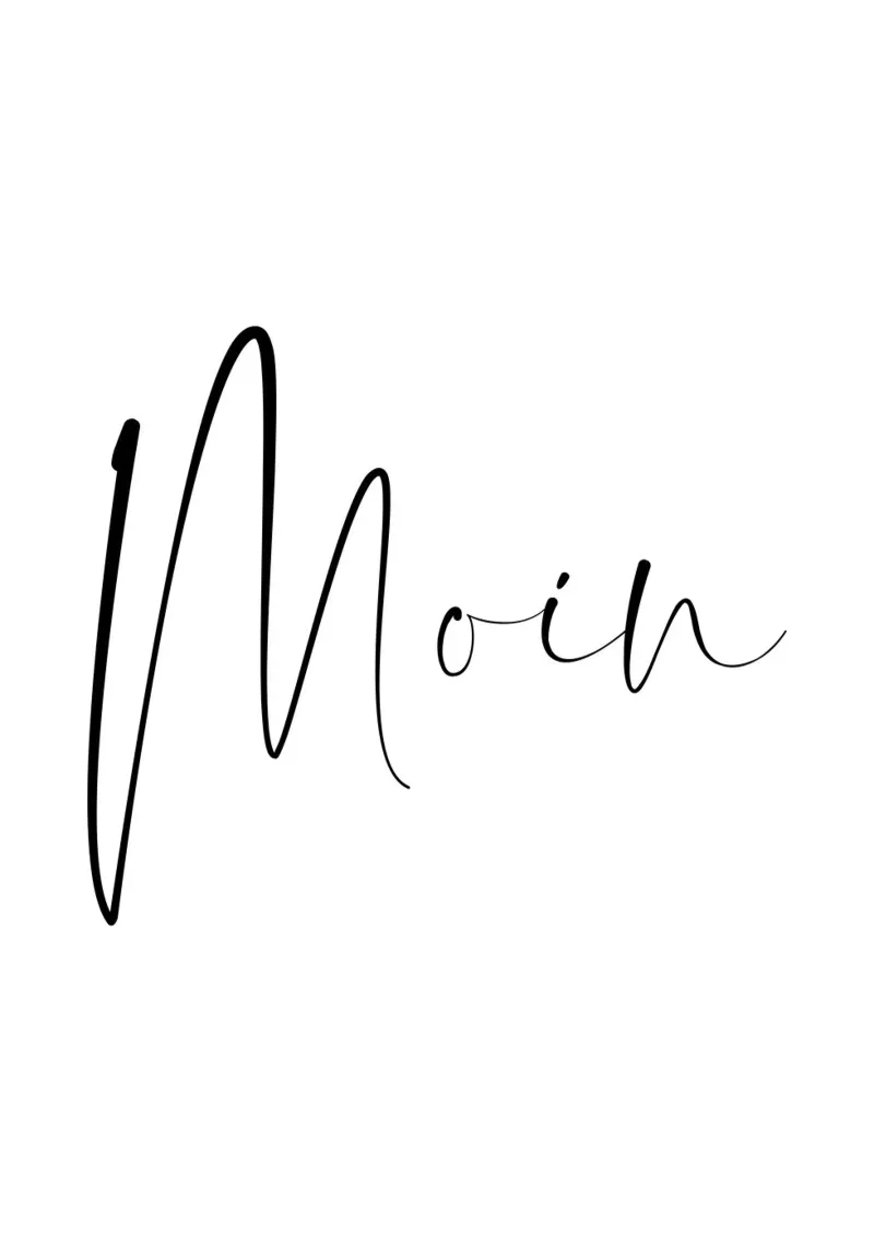 Moin - Schreibschrift canvas by BAINAI