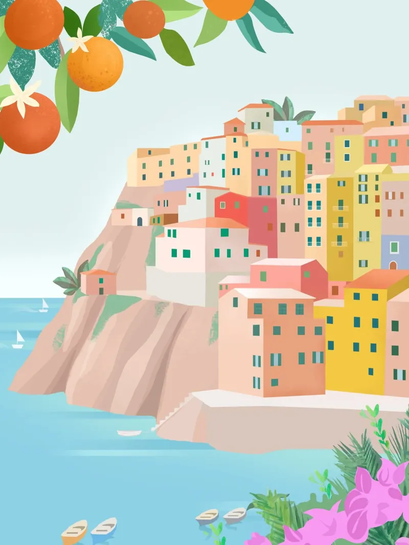 Cinque Terre, Italy acrylic glass by PetrArts
