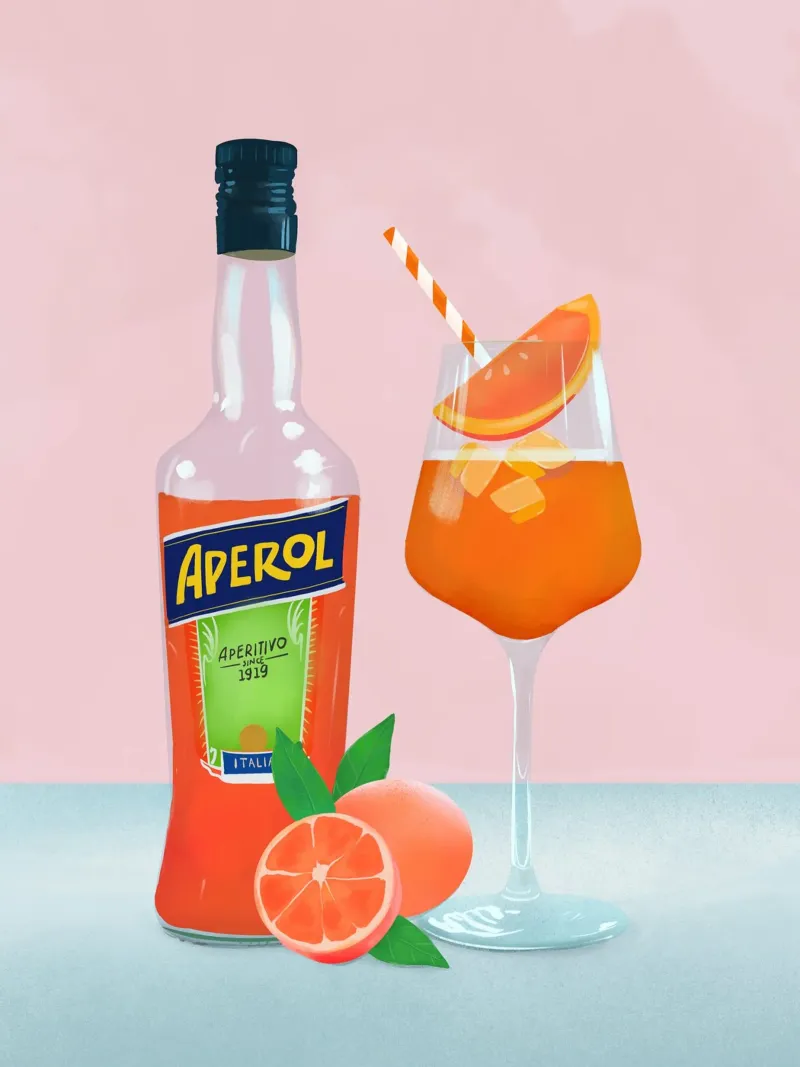 Aperol Spritz Cocktail poster da PetrArts