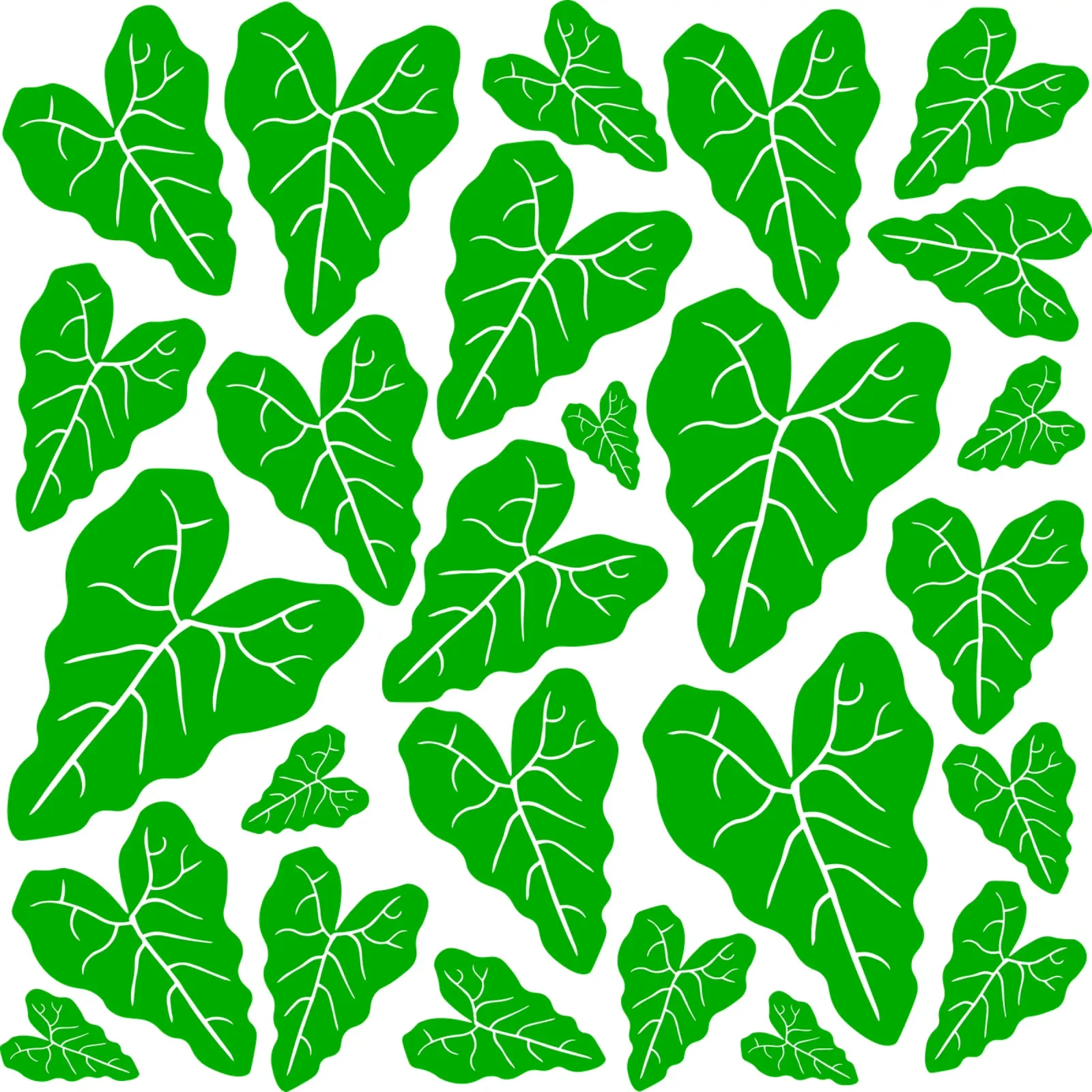 Green leaves pattern pellicola backlit da baobabprintstore