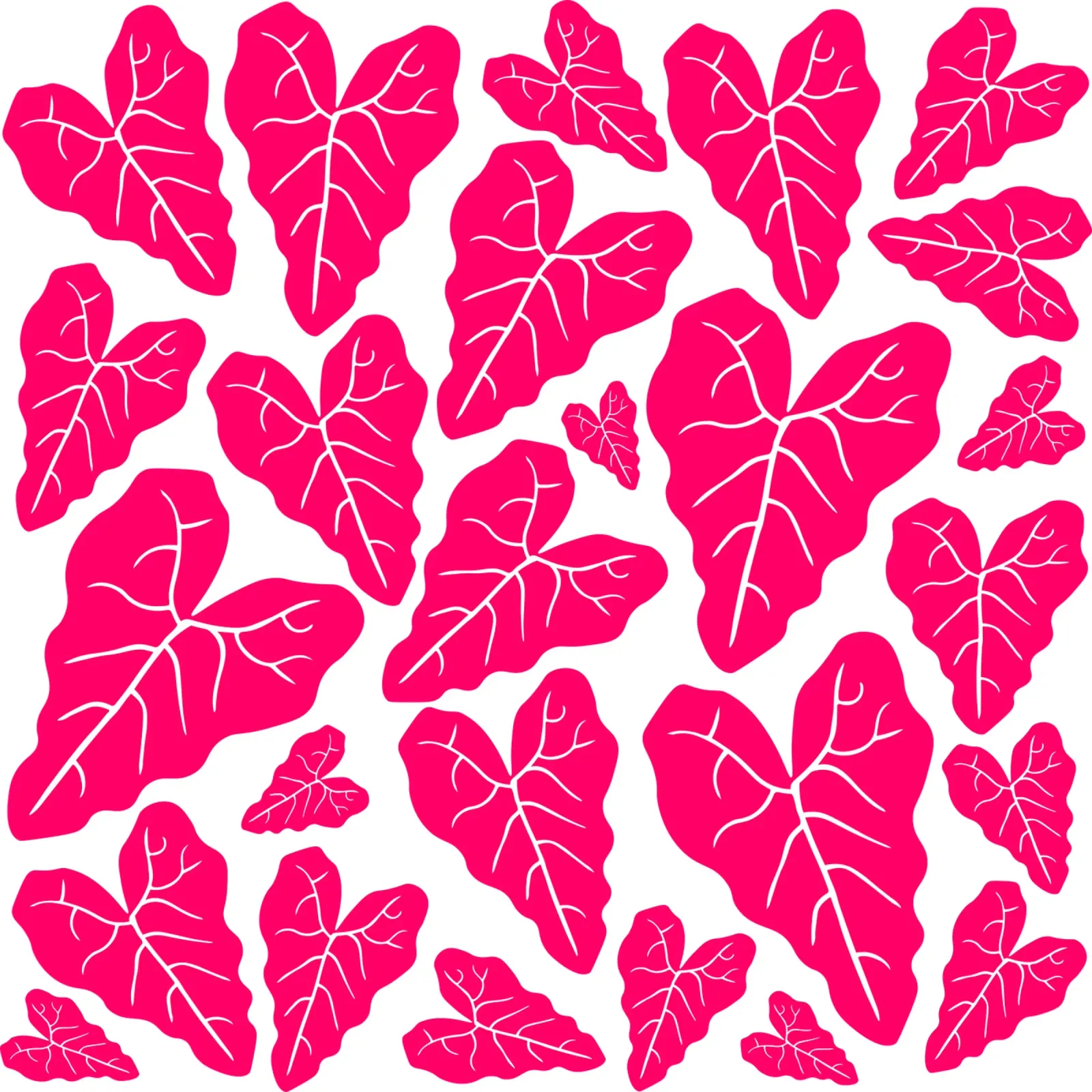Pink leaves pattern pellicola backlit da baobabprintstore