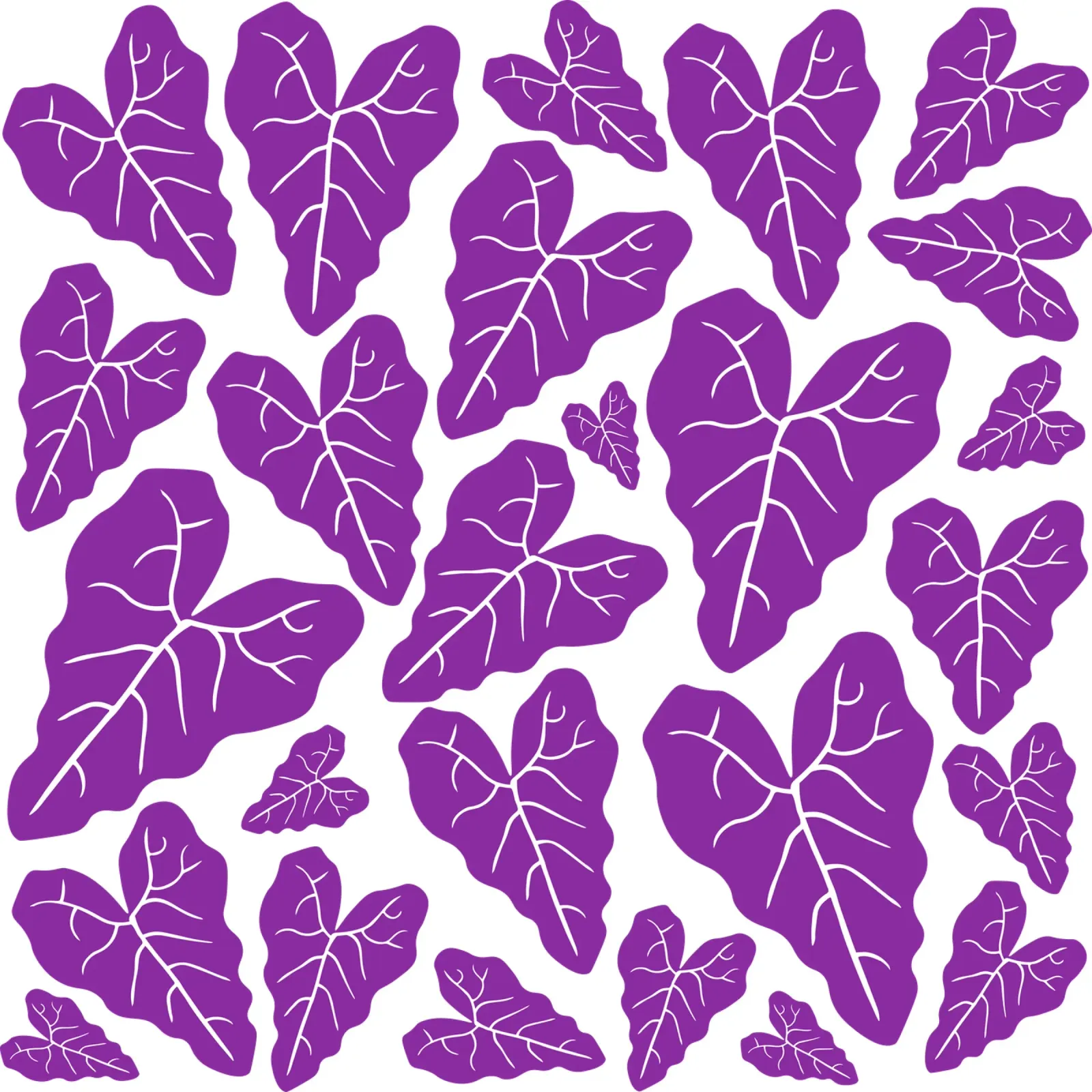 Purple leaves pattern pellicola backlit da baobabprintstore