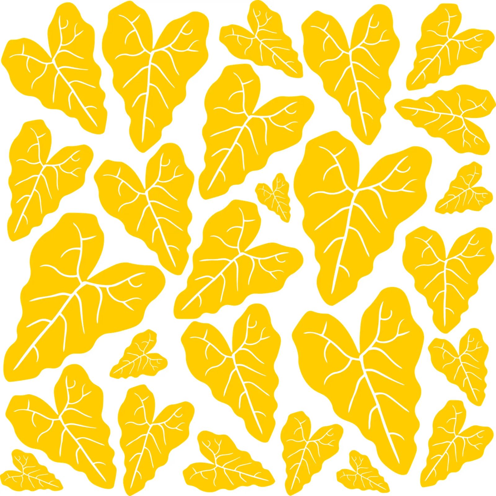 Yellow leaves pattern pellicola backlit da baobabprintstore
