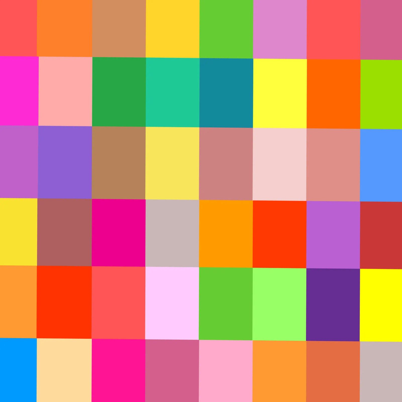 Colorful retro squares pattern plexiglass da baobabprintstore