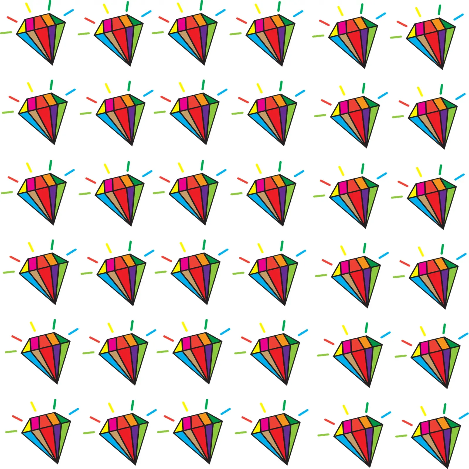 Colorful diamonds pattern pellicola backlit da baobabprintstore