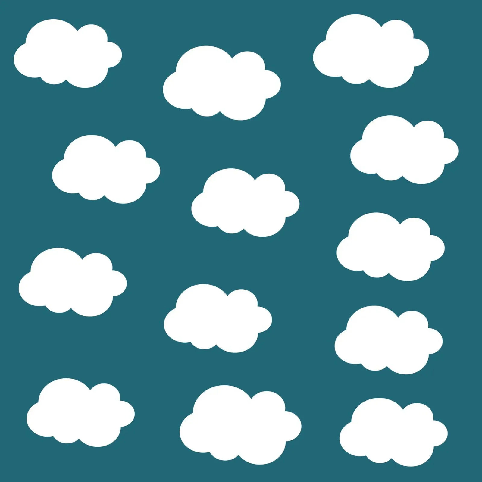 Cute puffy clouds carta hahnemühle da baobabprintstore