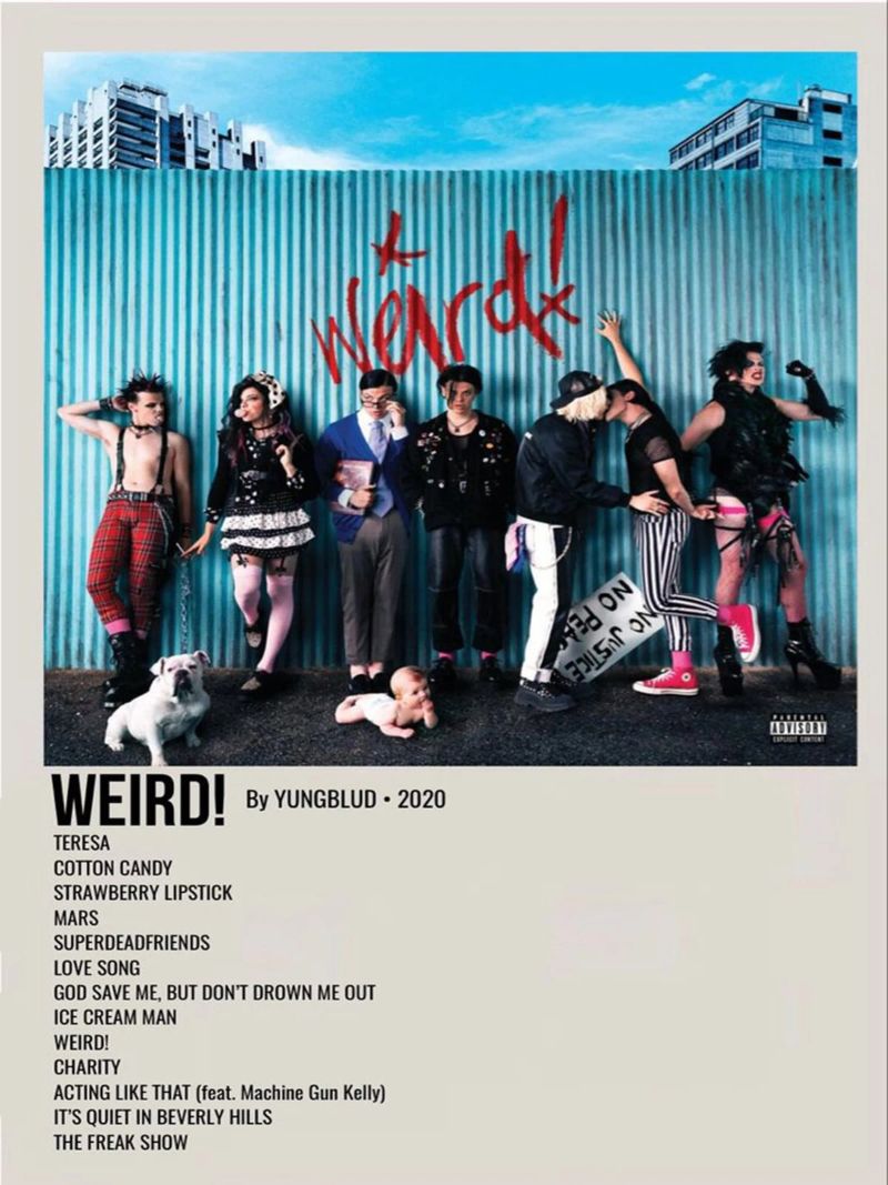 WEIRD! By YUNGBLUD 2020 pellicola backlit da SoundStudio