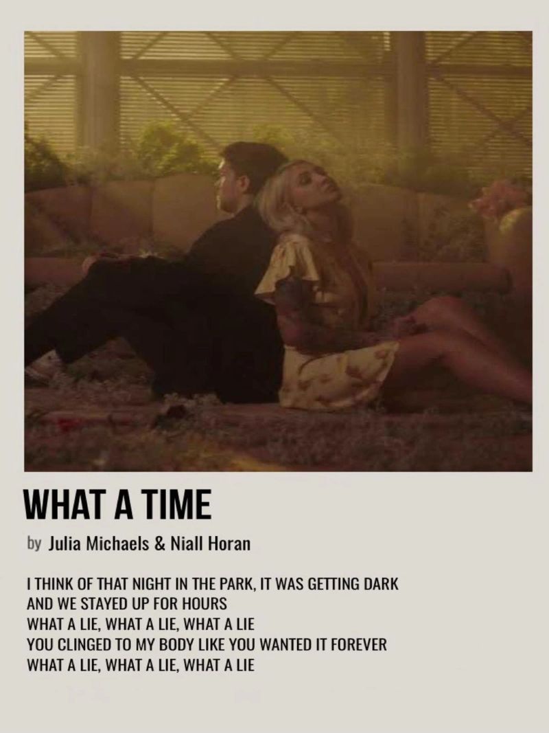 WHAT A TIME by Julia Michaels and Niall Horan poster da SoundStudio