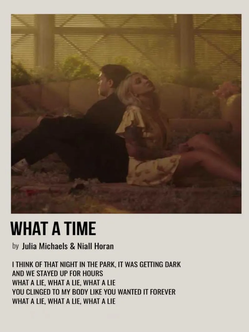 WHAT A TIME by Julia Michaels and Niall Horan aluminio dibond de SoundStudio