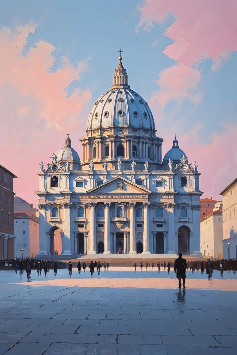 Twilight Reflections at St. Peter’s carta hahnemühle da AlbertKlee
