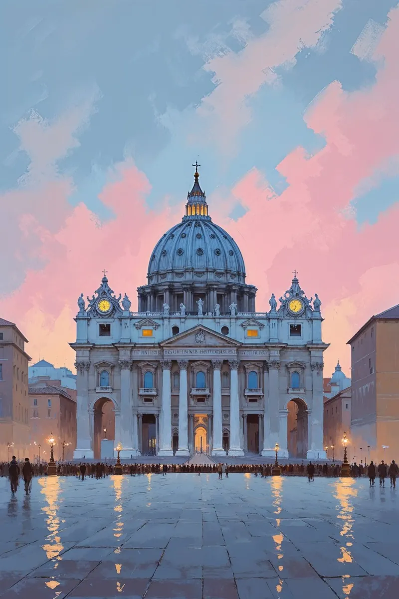 Dome of Eternity: St. Peter’s Basilica poster con telaio in plastica da AlbertKlee