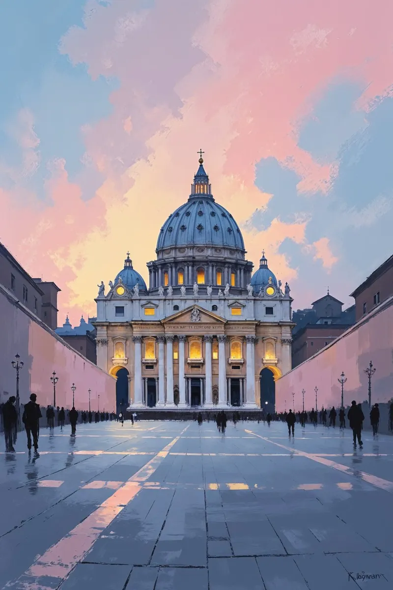 A Dreamy Evening at St. Peter’s plexiglass da AlbertKlee