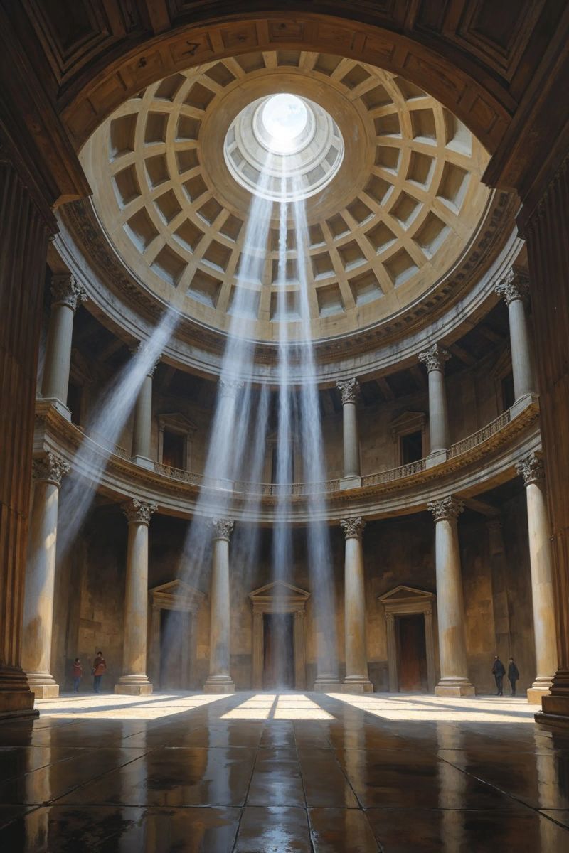 Pantheon Light Illuminating Columns poster da AlbertKlee