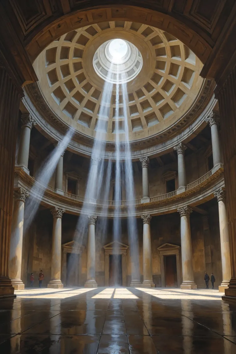 Pantheon Light Illuminating Columns Leinwand von AlbertKlee