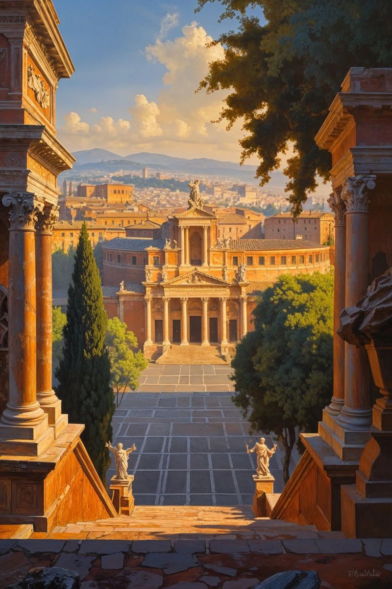 Steps to Eternity in Rome poster by AlbertKlee