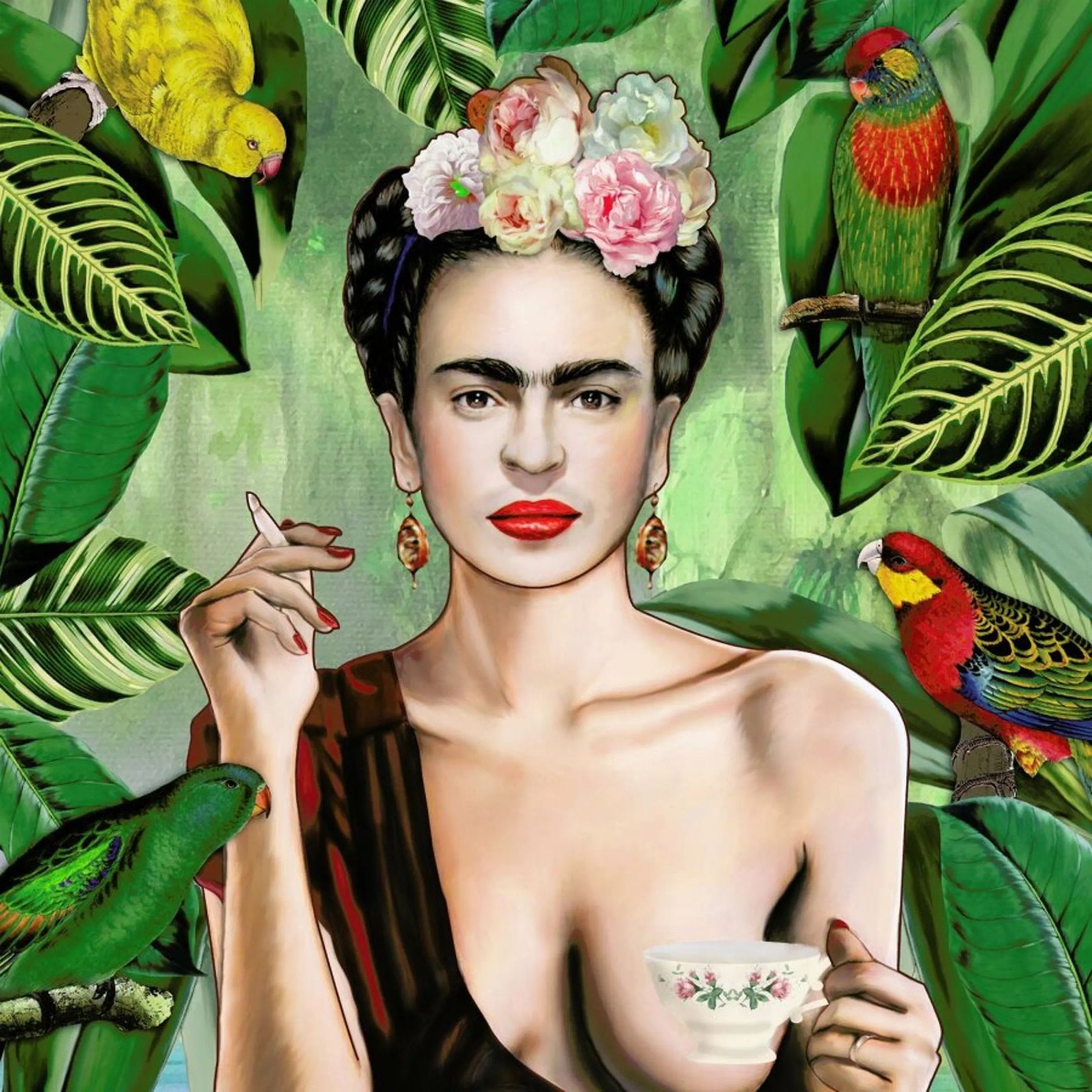 Frida Con Amigos poster de Nettsch