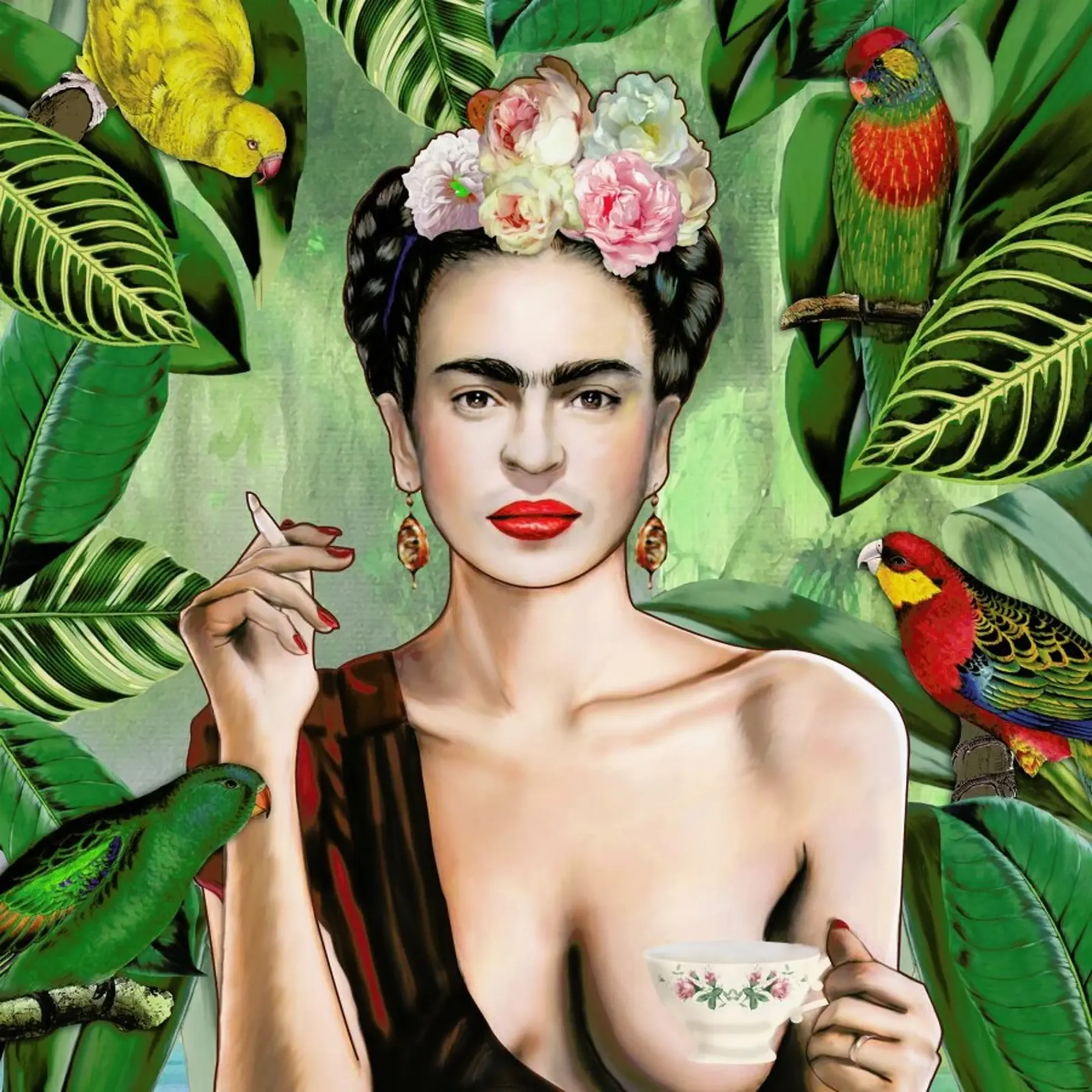 Frida Con Amigos hahnemühle by Nettsch