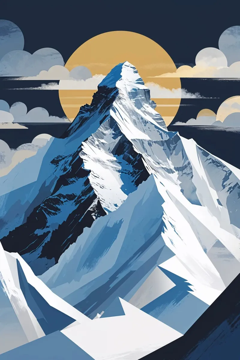 Golden Horizon on Everest alu-dibond by AlbertKlee