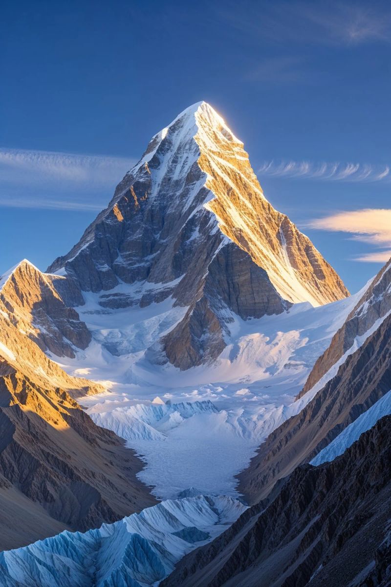 Majestic K2 at Sunrise Poster von AlbertKlee