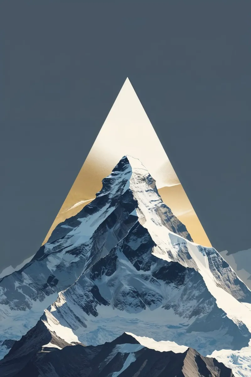 Golden Light Over Abstract Everest alluminio dibond da AlbertKlee