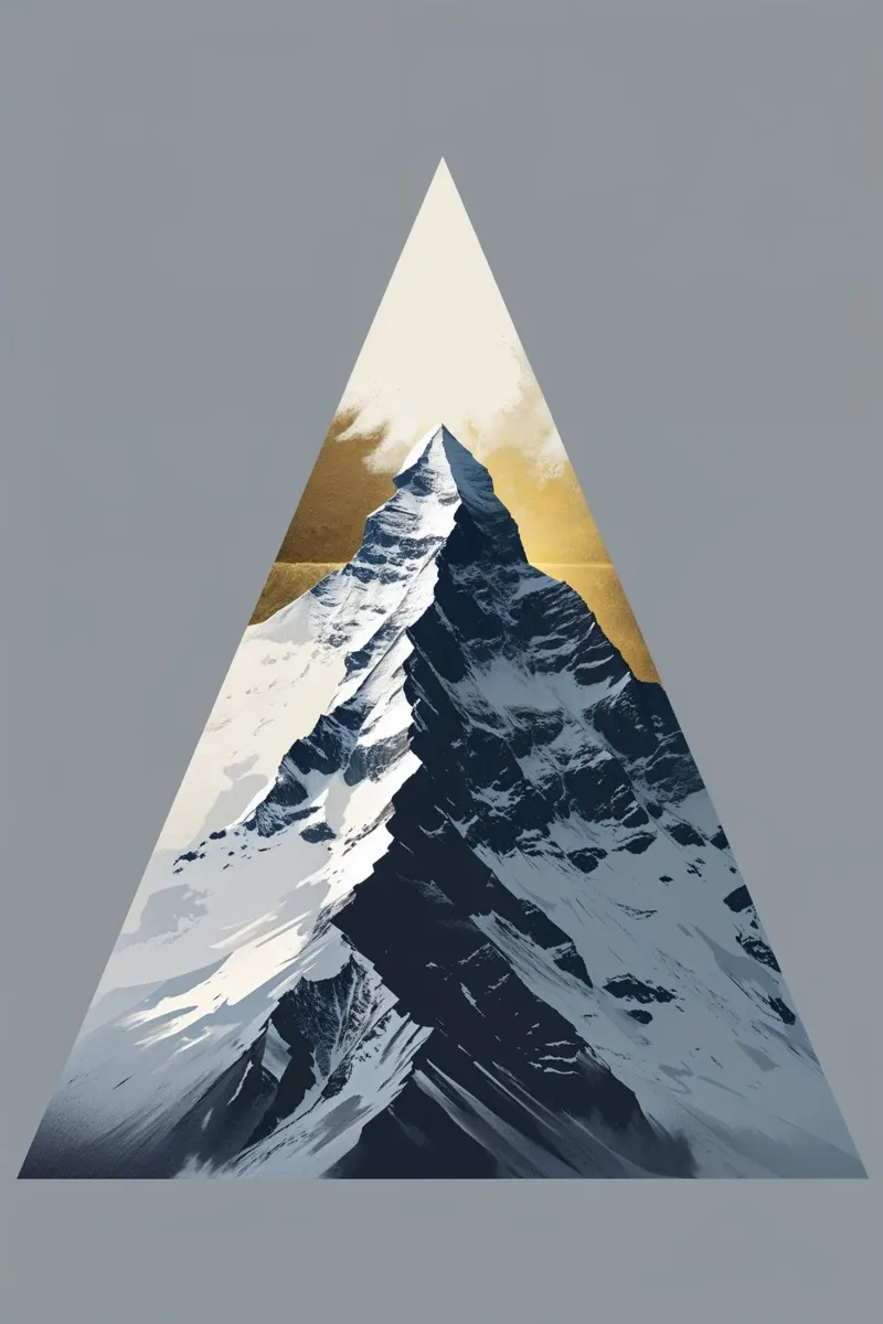 Symphony of Peaks in Minimalist Design alluminio dibond da AlbertKlee