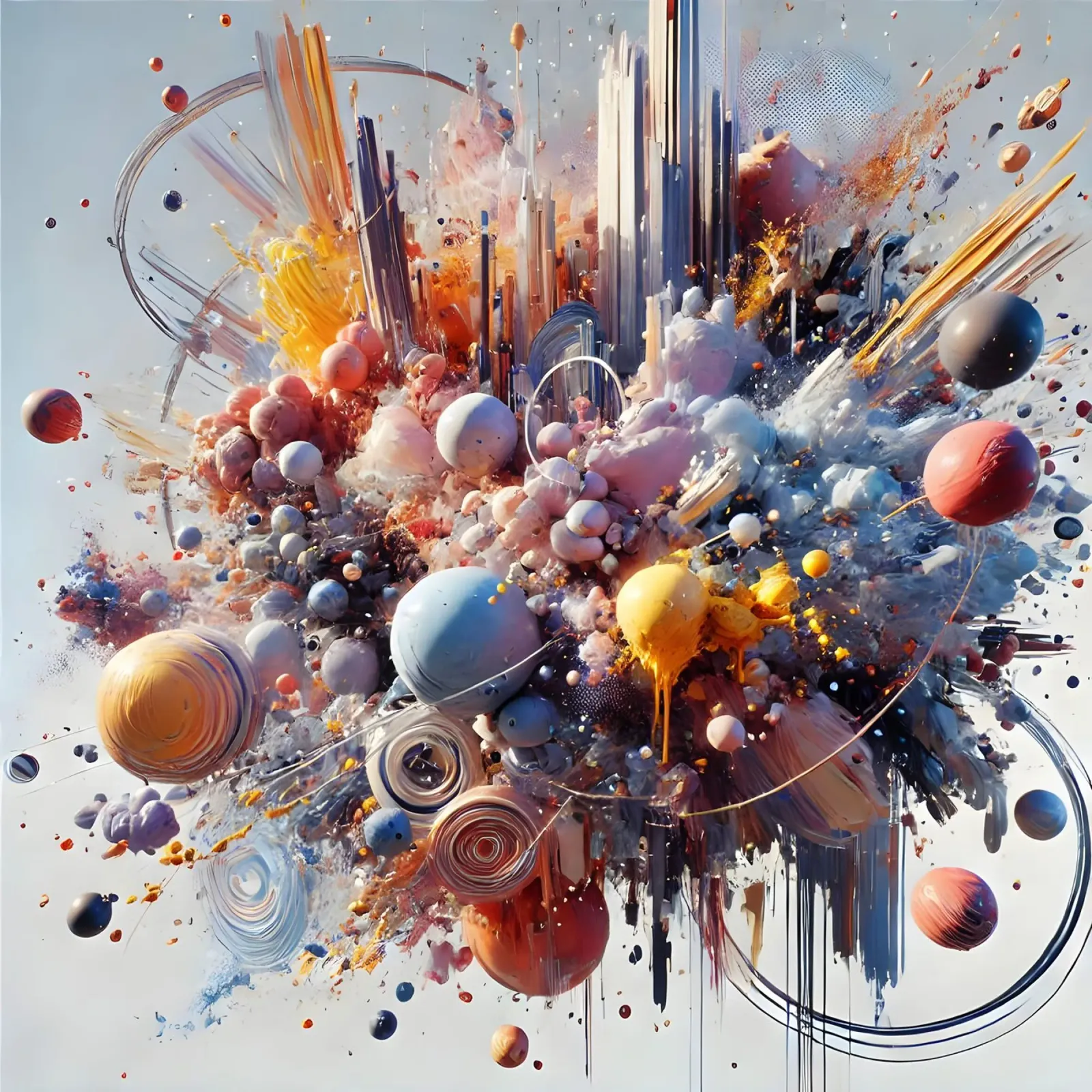 action splash abstract tela da abstrakt