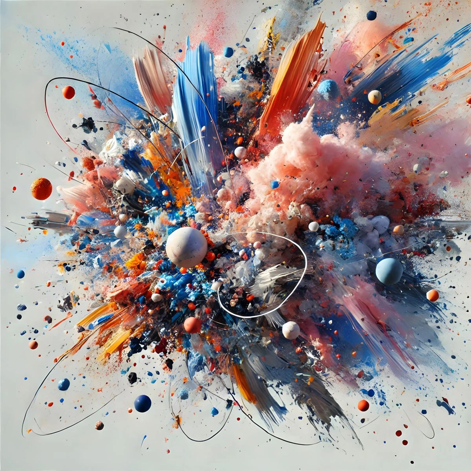 action splash abstract Poster von abstrakt
