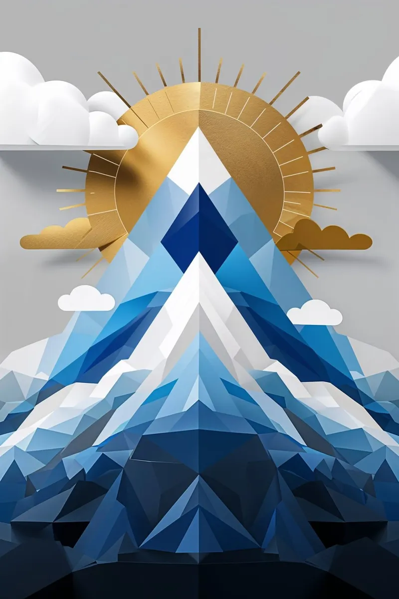 Golden Geometry of Everest plexiglass da AlbertKlee