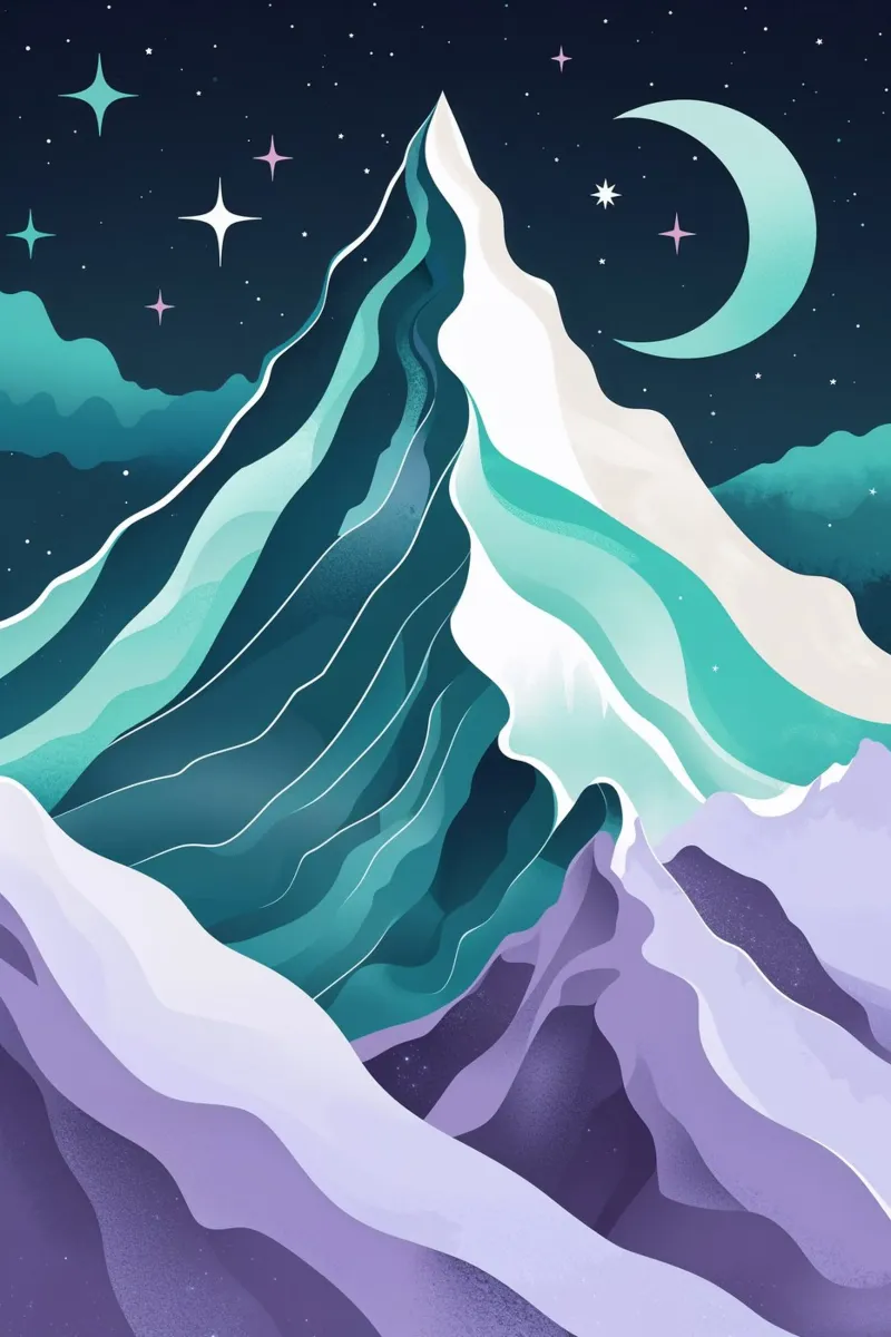 Mystical Everest Under a Starry Night canvas by AlbertKlee