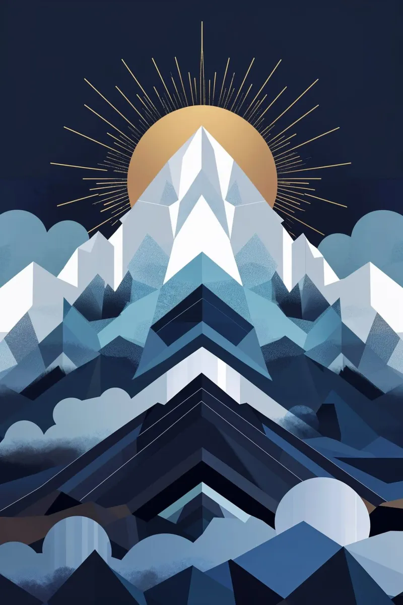 Radiant Symmetry of Mount Everest hahnemühle by AlbertKlee