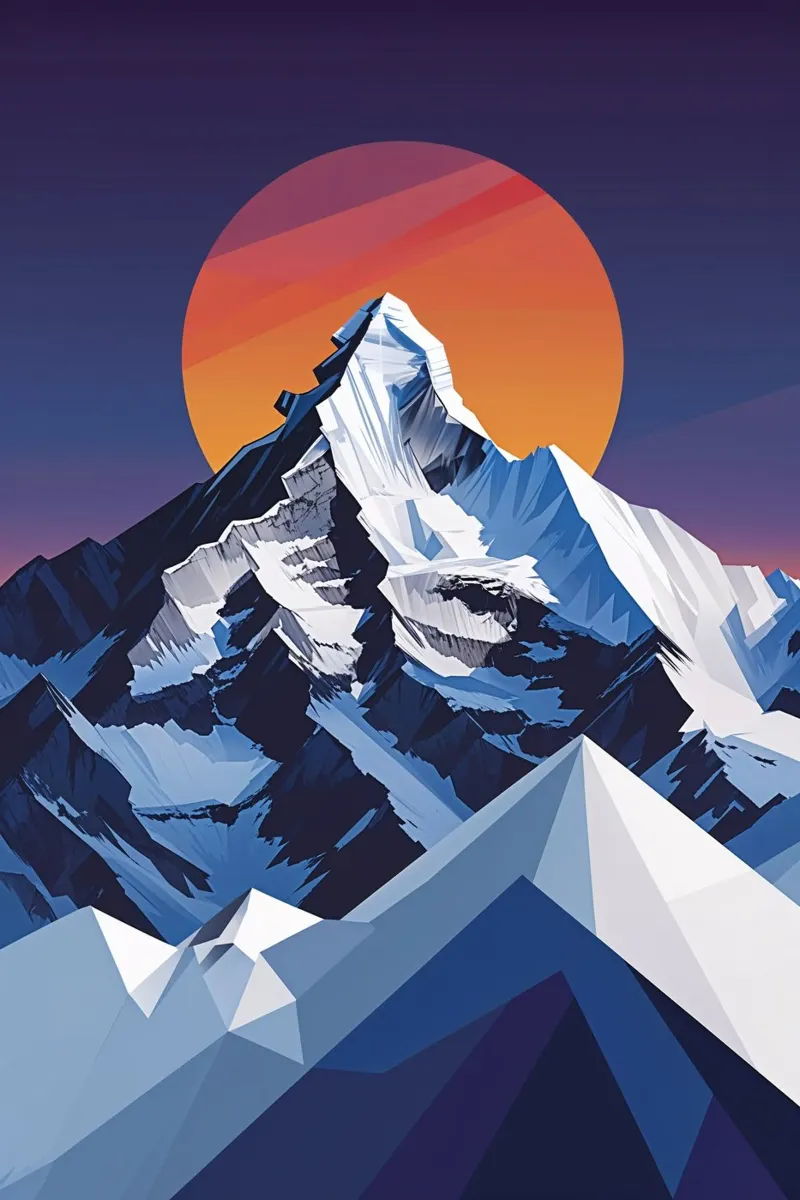Crystal Peaks Under Aurora Glow alluminio dibond da AlbertKlee