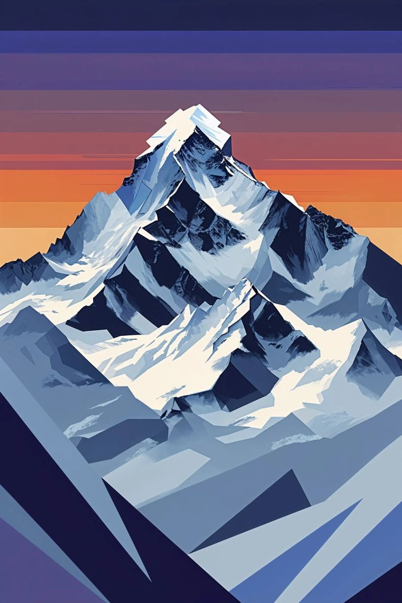 Abstract Everest with Gleaming Shards pannello forex da AlbertKlee