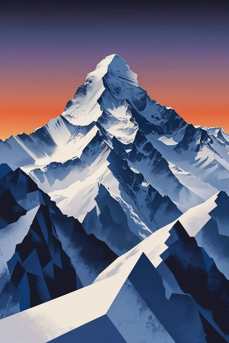 Mystical Everest Under Northern Lights alu-dibond by AlbertKlee