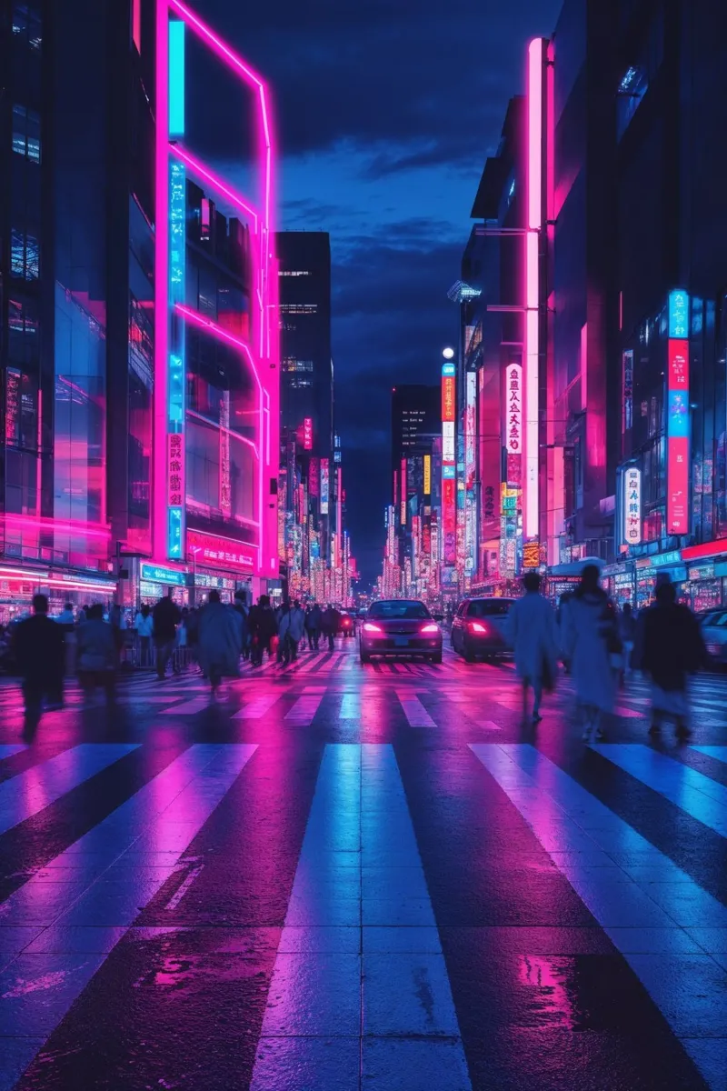 Futuristic Ambiance in Shinjuku Hahnemühle von AlbertKlee