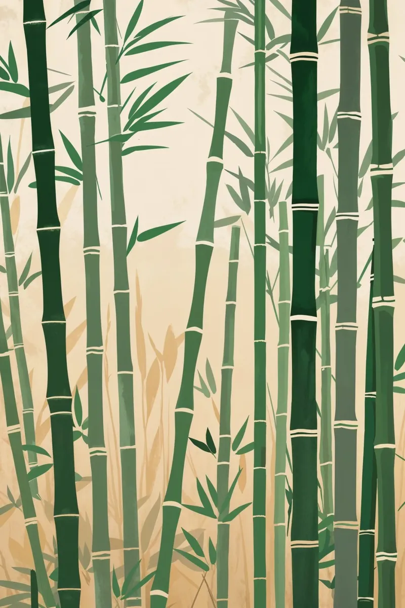 Bamboo Harmony in Nature poster con telaio in alluminio da AlbertKlee