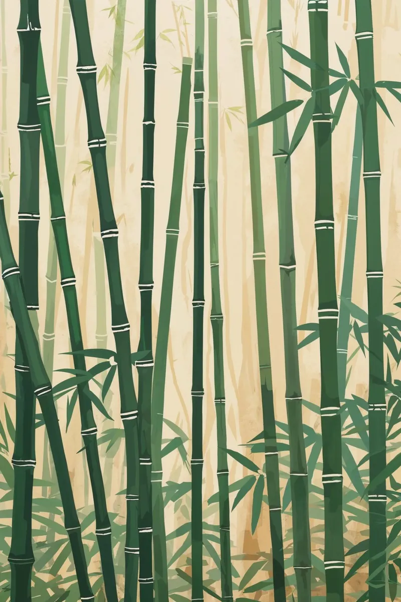 Elegance of Bamboo Stalks tela con Cornice a cassetta da AlbertKlee