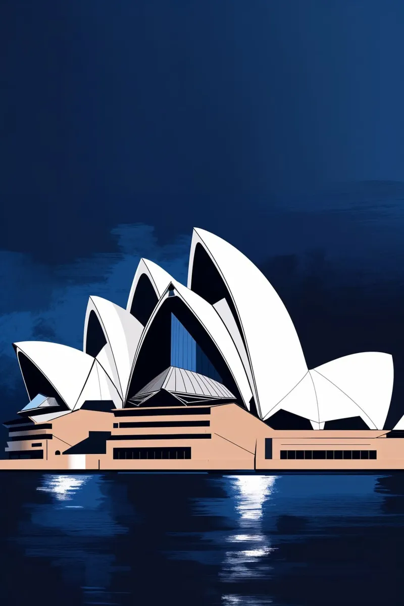 Iconic Sydney Opera House: Abstract Geometry forex plate by AlbertKlee