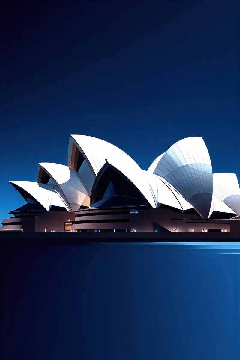 Opera House Reflections: Modern Abstraction pannello forex da AlbertKlee
