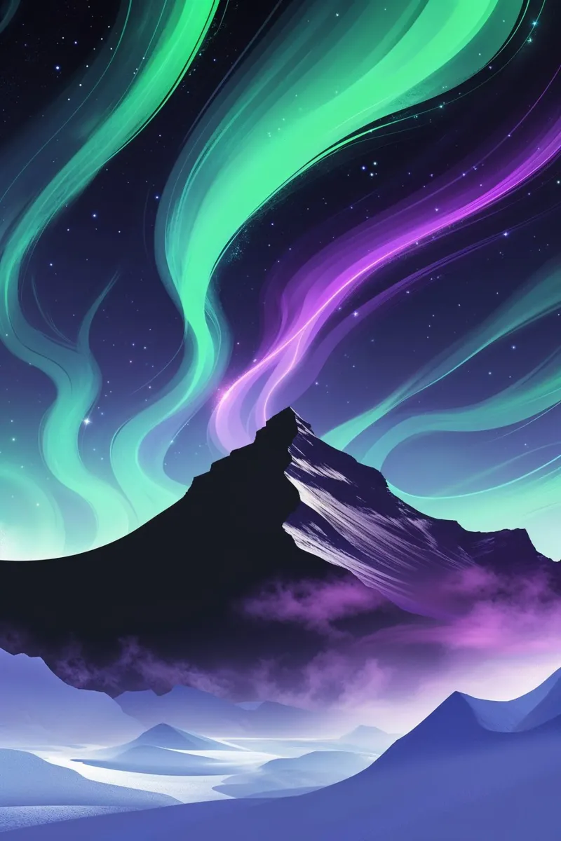 Cosmic Glow Over Majestic Horizons carta hahnemühle da AlbertKlee