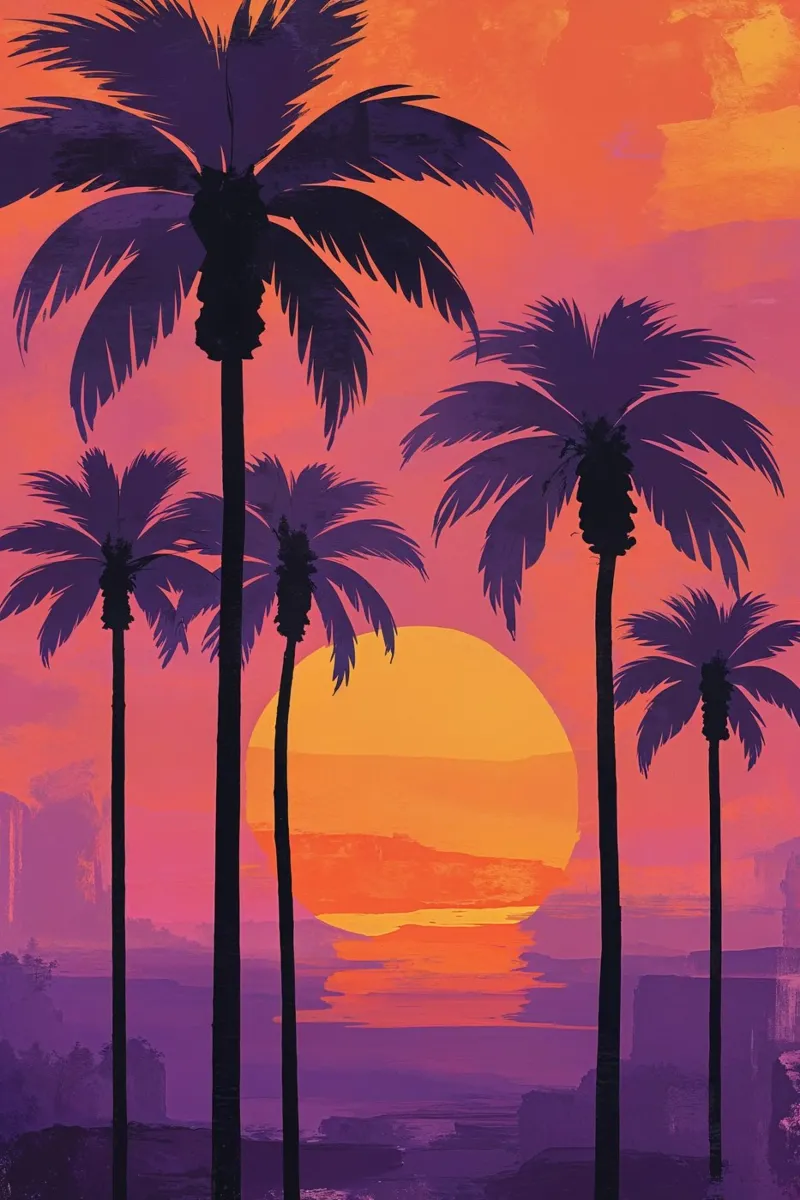 Palm Paradise at Dusk plexiglass da AlbertKlee