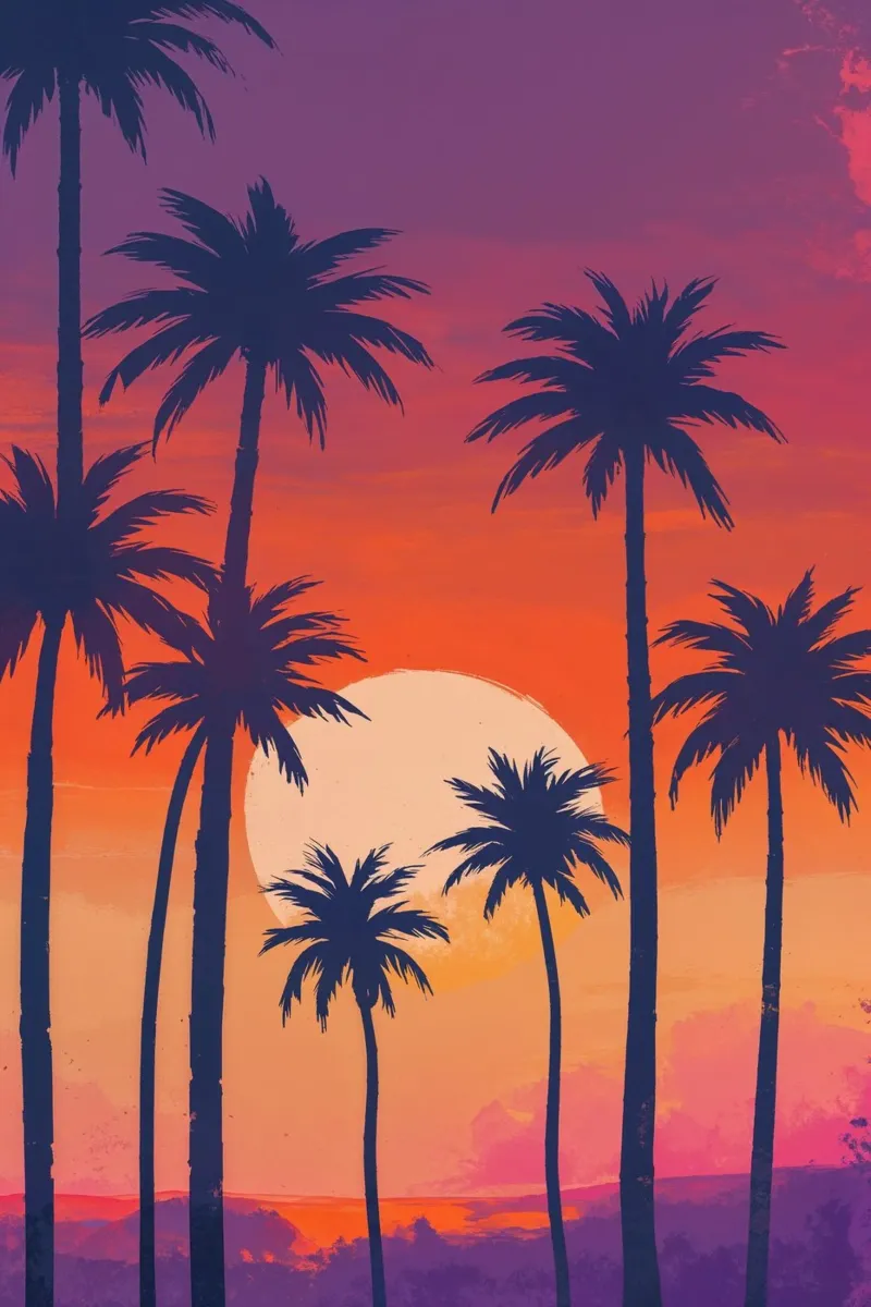 Tropical Elegance at Twilight Hahnemühle von AlbertKlee