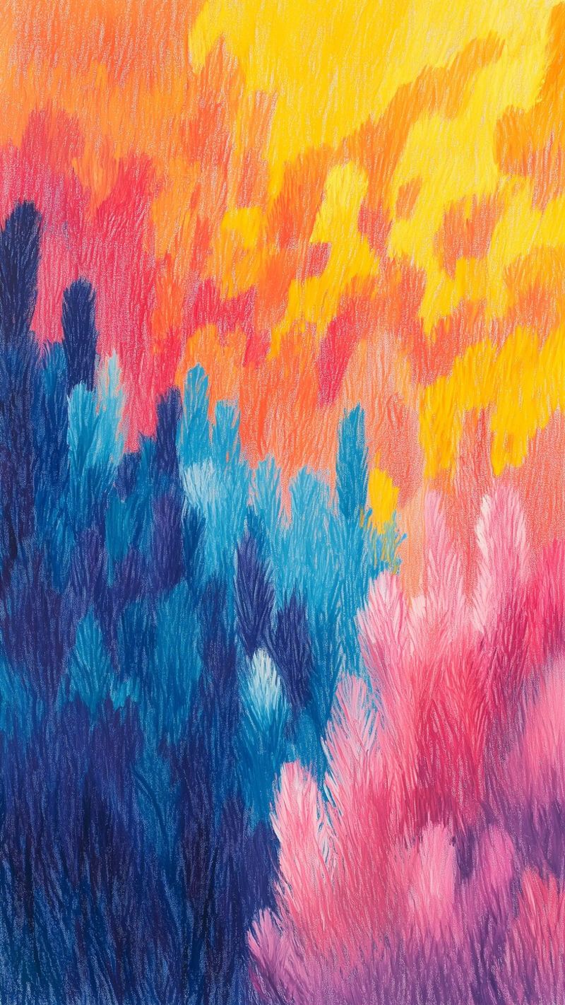 Fluffy colour fields II canvas by studiofox