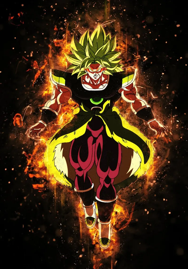 Broly Legendary pellicola backlit da Neonartstudio