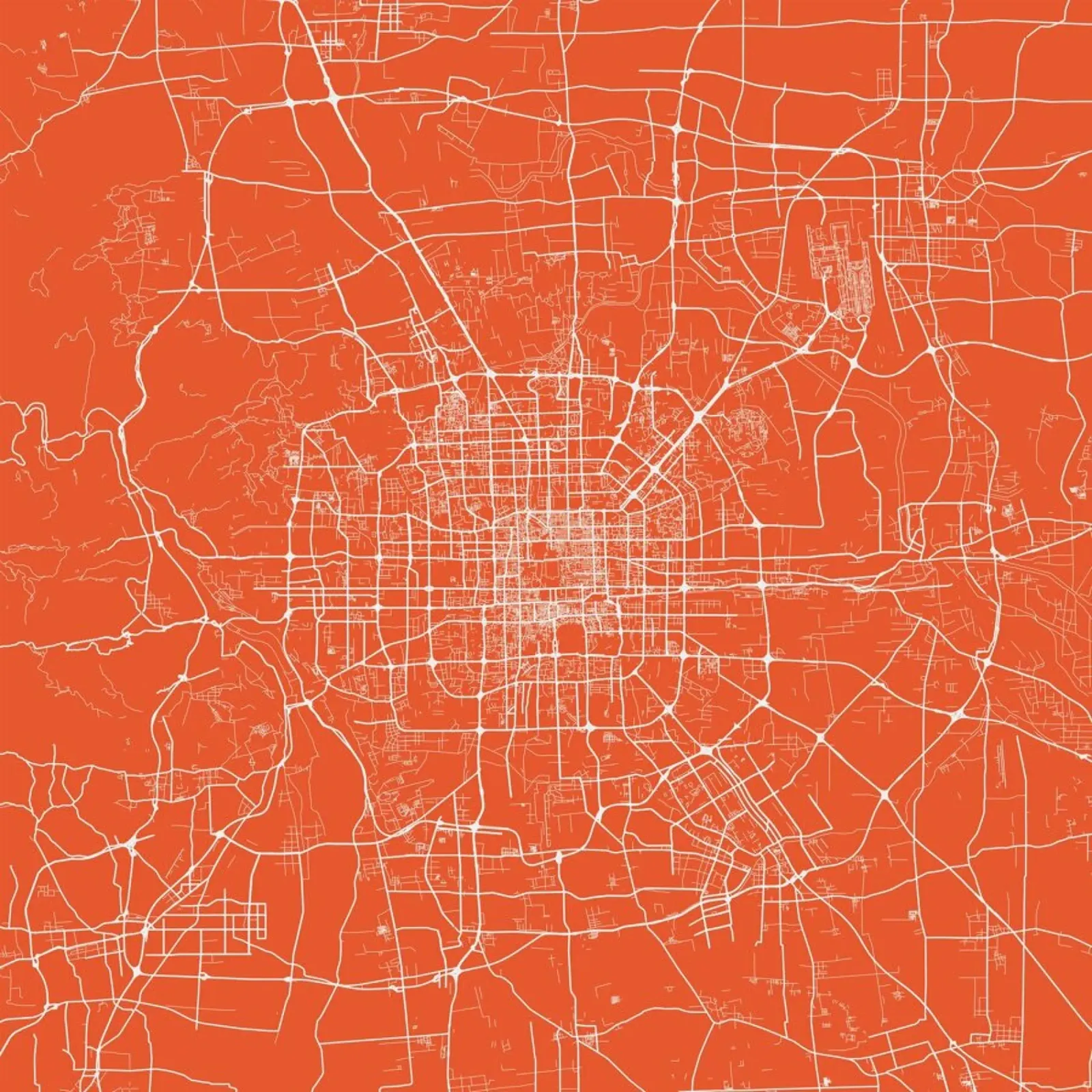 Bejing Red pellicola backlit da Urban Maps