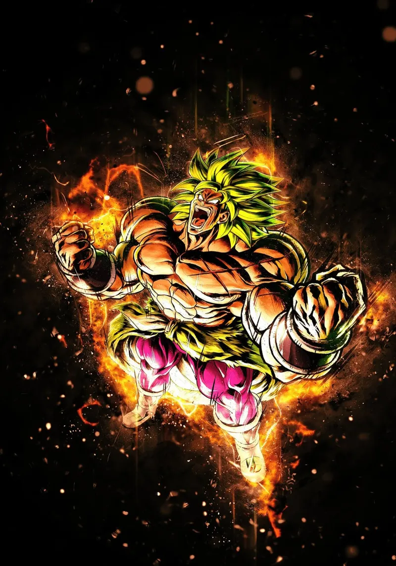 Broly ssj pellicola backlit da Neonartstudio