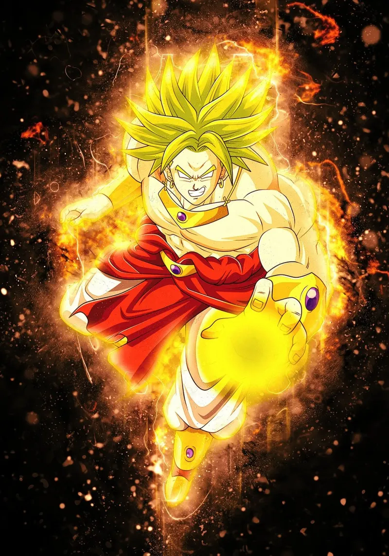 Broly SSJ acryl van Neonartstudio