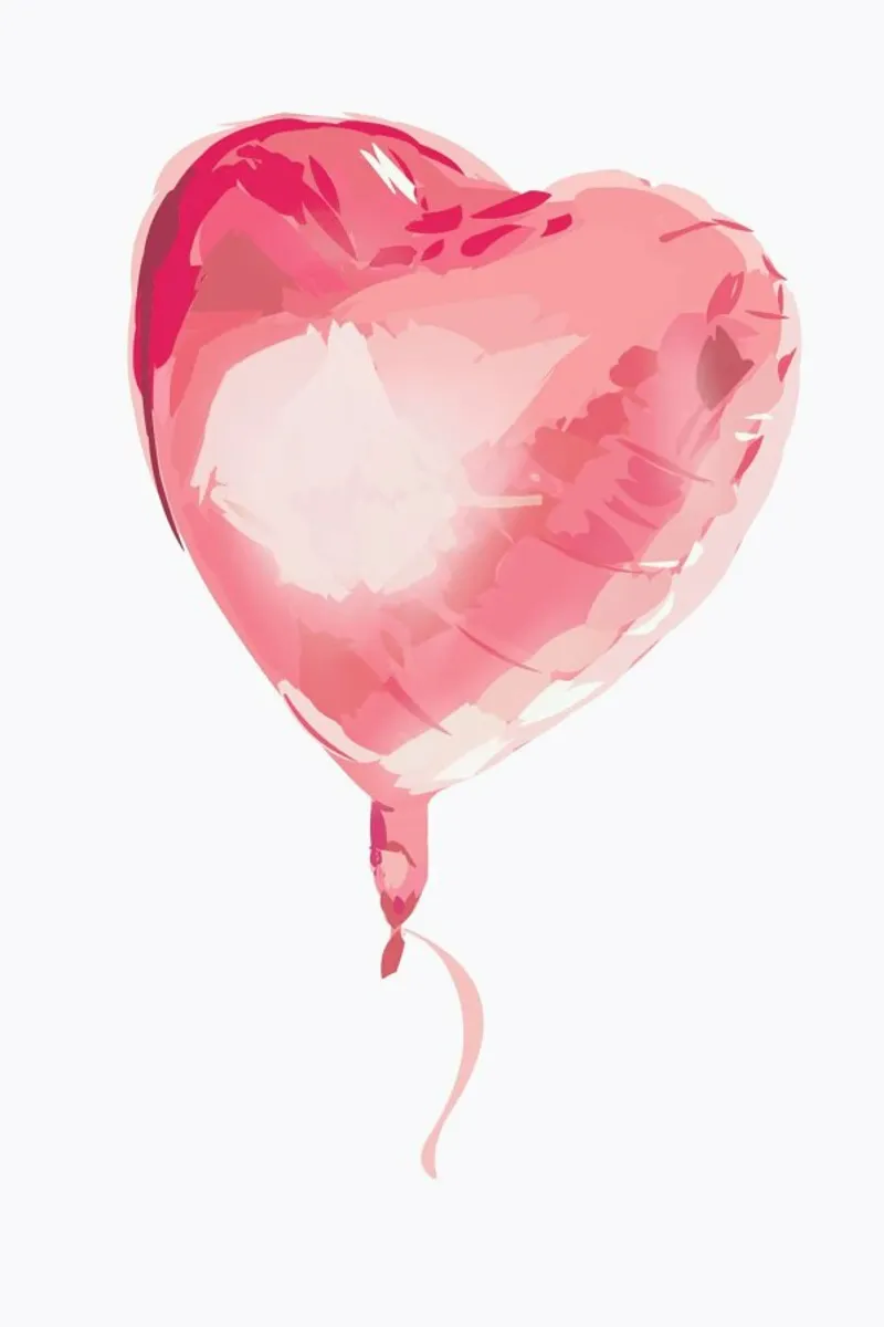 Heart Balloon poster con telaio in plastica da Kateřina Bažantová