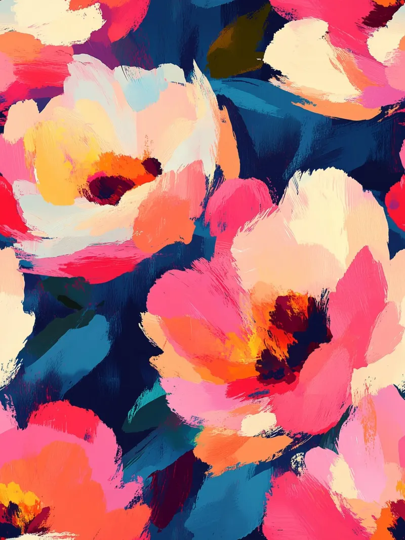 Esplosione floreale in colori vivaci alluminio dibond da Flora & Horizon