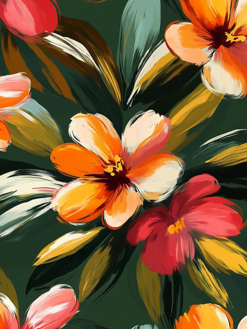 Illustrazione floreale alluminio dibond da Flora & Horizon