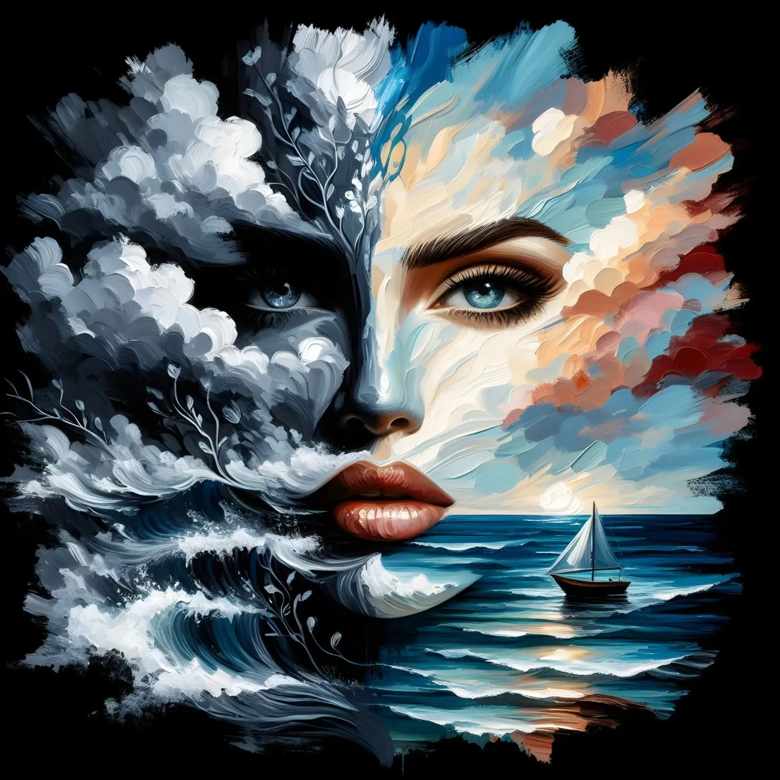 ON THE CREST OF A WAVE hahnemühle by ARTOMATIC